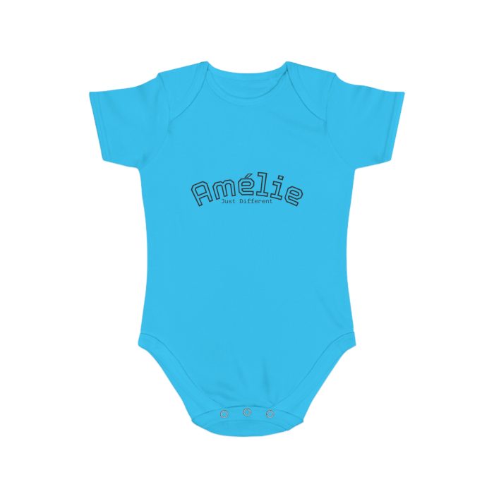Personalized Floral Short Sleeve Baby Bodysuit | Cute Baby Shower Gift, Newborn Outfit, Unique Infant Clothes. - Afbeelding 7