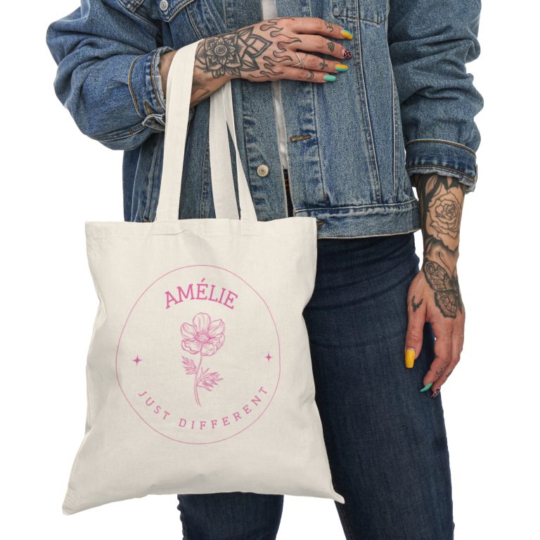 Amélie Floral Natural Tote Bag - Just Different Statement Bag - Afbeelding 3