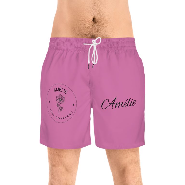 Pink Swim Shorts for Men | Beachwear, Summer Vibes, Pool Party, Vacation Essentials, Unique Gift - Afbeelding 3