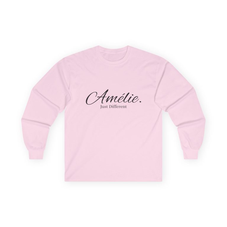 Unisex Long Sleeve Tee - "Amélie. Just Different" Quote Tee - Afbeelding 3