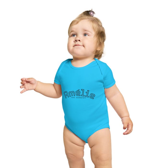 Personalized Floral Short Sleeve Baby Bodysuit | Cute Baby Shower Gift, Newborn Outfit, Unique Infant Clothes. - Afbeelding 9
