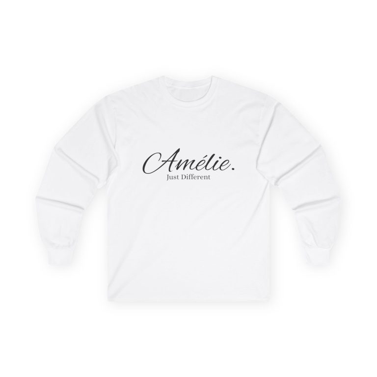 Unisex Long Sleeve Tee - "Amélie. Just Different" Quote Tee