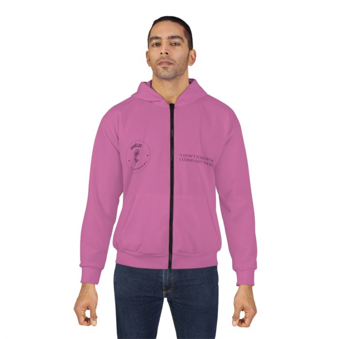 Unisex Zip Hoodie - 'Amélie Just Different' Casual Comfort Wear - Afbeelding 4