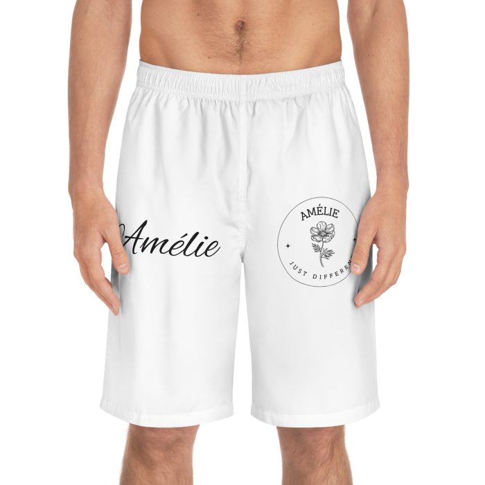 Copy of Personalized Pink Men's Board Shorts - 'Amélie Just Different' - Afbeelding 3