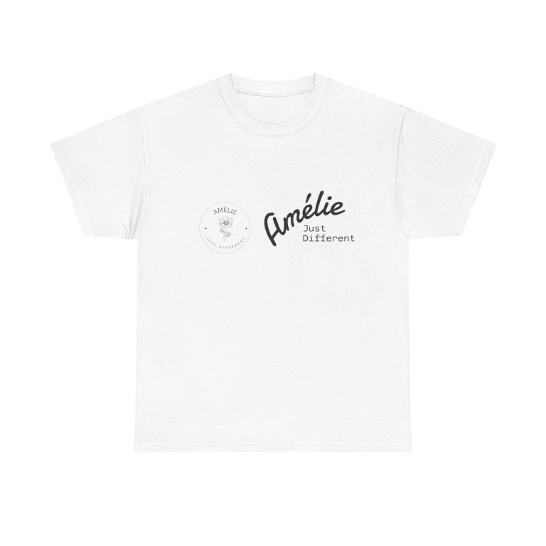 Amélie Just Different Unisex Heavy Cotton Tee, Casual T-Shirt, Gift for Her, Eco-Friendly Clothing, Motivational Shirt.