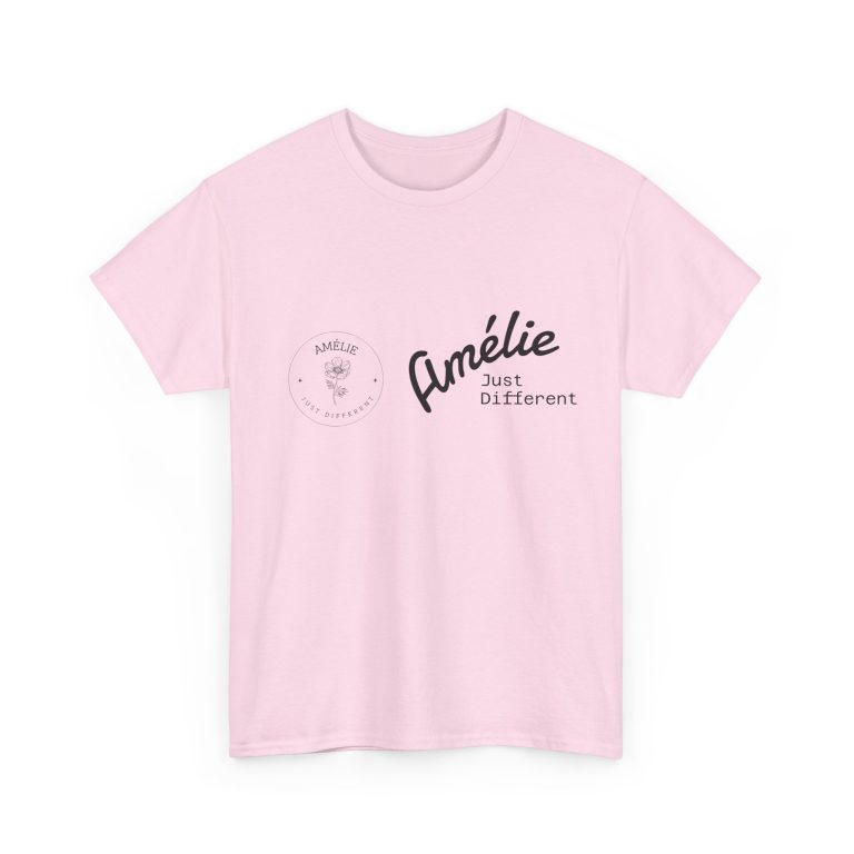 Amélie Just Different Unisex Heavy Cotton Tee, Casual T-Shirt, Gift for Her, Eco-Friendly Clothing, Motivational Shirt. - Afbeelding 7