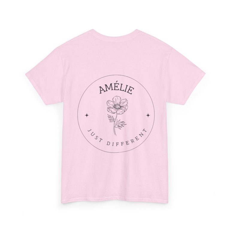 Amélie Just Different Unisex Heavy Cotton Tee, Casual T-Shirt, Gift for Her, Eco-Friendly Clothing, Motivational Shirt. - Afbeelding 8